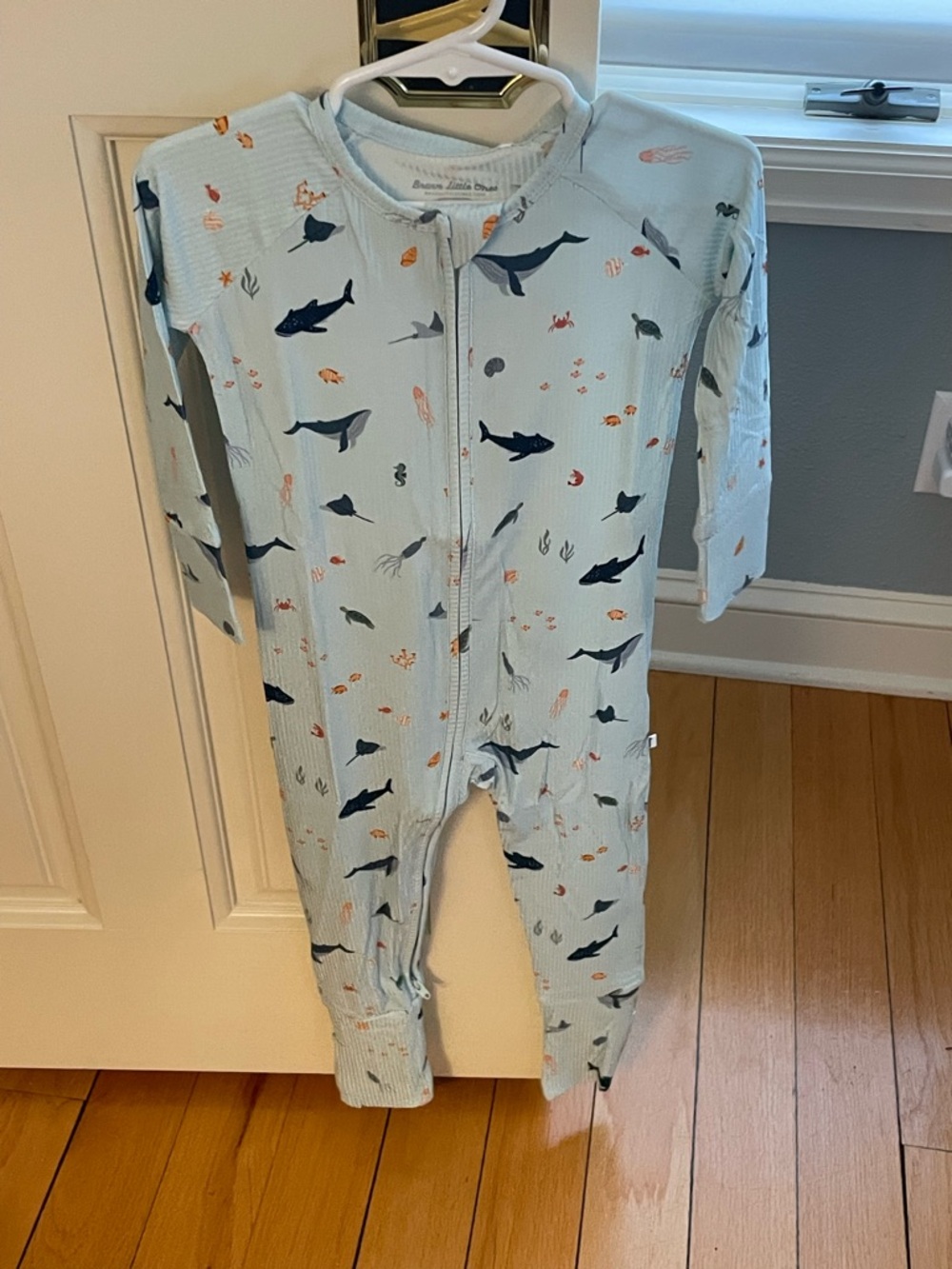 NWT Brave Little Ones Bamboo Ribbed Under the Sea Convertible Pajama 18-24M